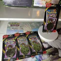4x art set Pokemon Mega Evolution Single Pack Blister Sealed With Promo And Coin - Image 1