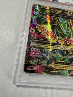 2015 POKEMON XY ROARING SKIES #105 FULL ART/M RAYQUAZA EX PSA 6 - Image 4