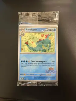 Pokemon 2024 Illustration Contest Promos SEALED 3-Pack Pikachu 214 Feraligatr - Image 1