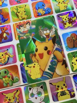 Pokemon Pikachu HOLO Vintage Pocket Monsters Prism Sticker 1998 Nintendo Bandai - Image 1