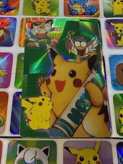 Pokemon Pikachu HOLO Vintage Pocket Monsters Prism Sticker 1998 Nintendo Bandai - Image 4