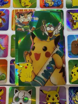 Pokemon Pikachu HOLO Vintage Pocket Monsters Prism Sticker 1998 Nintendo Bandai - Image 5