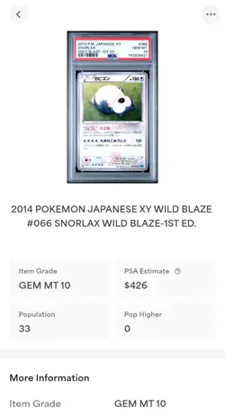 Pokemon SNORLAX 066/080 PSA 10 | Gem Mint | XY2 Wild Blaze | 2014 First Edition - Image 2