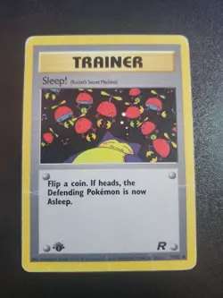 Sleep! 79/82 Team Rocket 1st Edition Moderate Play Pokemon DNA GAMES - Image 1