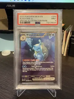 2023 Pokemon MEW EN 151 Blastoise EX Special Illustration Rare #200 PSA 9 MINT - Image 1