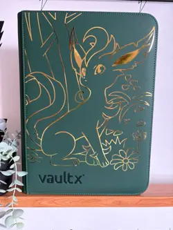 Vault X - 9 Pocket eXo-Tec Zip Binder - Green Pokemon Leafeon Gold Edition - Image 1