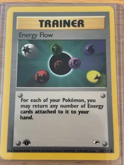 Pokemon TCG Energy Flow Trainer Gym Heroes 1st Edition Common 122/132 English - Image 1
