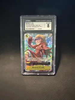 one piece monkey d luffy Op07-109 Sr Alt Art CGC 8 - Image 1