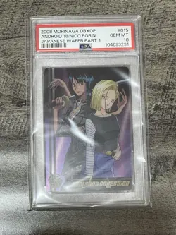 PSA 10 - Morinaga Dragon Ball x One Piece Android 18/Nico Robin - Image 1