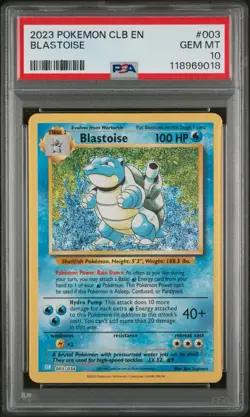 PSA 10 Blastoise 003/034 Trading Card Game Classic Holo - Image 1