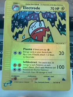 Electrode 36/144 Skyridge Reverse Holo ⚡ 🔥 Rare Card E-Reader NM 😎 - Image 3
