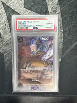 Smoker OP02 Pre-Release Winner PSA 10 - One Piece P-025 Promotional Card English - Image 1