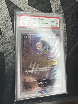Smoker OP02 Pre-Release Winner PSA 10 - One Piece P-025 Promotional Card English - Image 3