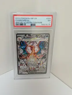 PSA Graded Pokemon Card Lot – Charizard ex 223 SIR PSA 7 + Bulbasaur Rare Slabs - Image 1