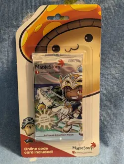 MapleStory Trading Card Game 9 Card Booster Pack Online Code Card Included NEW - Image 1