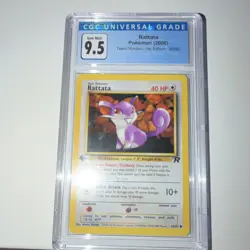 Nintendo Rattata Team Rocket 1st Edition Pokemon Card 66/82 Regular CGC 9.5 - Image 1