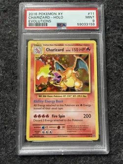 Pokemon TCG XY Evolutions Charizard 11/108 Holo Rare Card PSA 9 Mint - Image 1