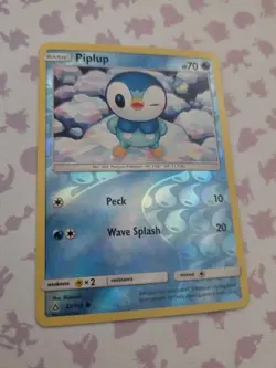 Piplup Reverse Holo Sun & Moon Ultra Prism 32/156 NM Pokemon Tcg Card - Image 2