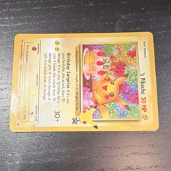 Pokemon Birthday Pikachu Holo Card 25 Nintendo GAMEFREAK Vintage 1998 English - Image 3