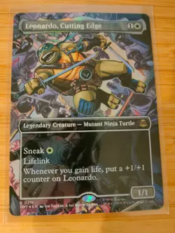 MTG Leonardo, Cutting Edge (FOIL Borderless) 0211 Teenage Mutant Ninja Turtles - Image 1