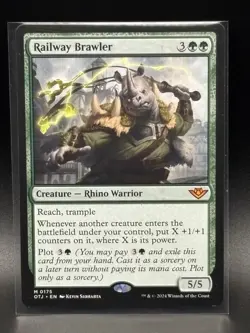 2024 Magic Outlaws Of Thunder Junction - #175 Railway Brawler Regular - NM - Image 1