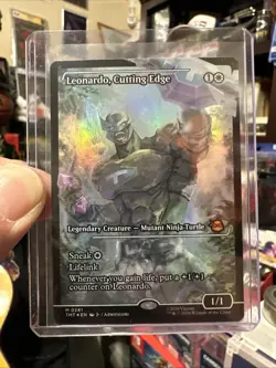 x1 Leonardo, Cutting Edge - Foil - Showcase M MTG Teenage Mutant Ninja Turtles . - Image 1