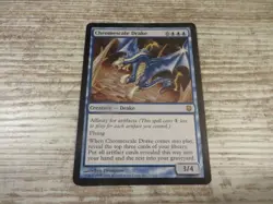 1x Chromescale Drake - Darksteel - NM/EX - English - OOP MTG - Image 1