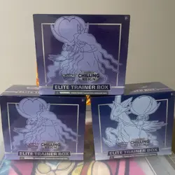 Pokemon TCG Sword & Shield Chilling Reign Elite Trainer Box set of 3 - Image 1