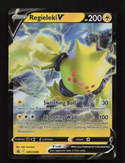 Regieleki V SWSH280 Promo SWSH Black Star Pokemon Near Mint - Image 1