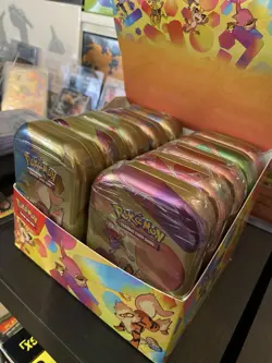 Pokemon Scarlet & Violet 151 Mini Tins Display Case - 10X Factory Sealed Tins - Image 4