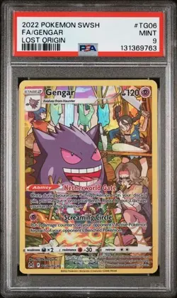 2022 POKEMON SWORD & SHIELD LOST ORIGIN #TG06 FULL ART/GENGAR PSA 9 - Image 1