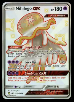 Pokemon Nihilego GX SV62/SV94 Sun & Moon Hidden Fates Shiny Vault Near Mint - Image 1