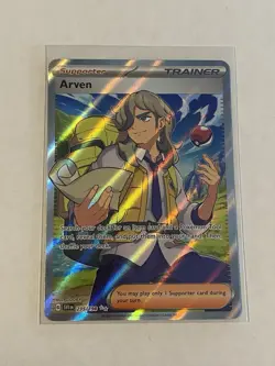 Pokemon TCG Scarlet & Violet Arven Trainer Full Art Ultra Rare Holo - Image 1