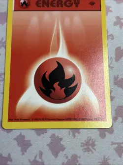 Fire Energy 098/102 Base Set 1 st edition shadowless pokemon - Image 2