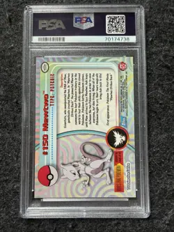 Pokemon Topps TV Animation Series 3 Mewtwo #150 Holo Foil PSA 10 Gem Mint - Image 2