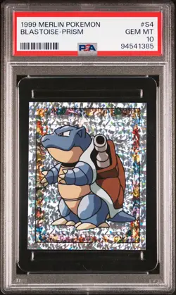 Pokemon 1999 Blastoise #S4 Prism 1999 Merlin Pokemon GEM MINT PSA 10 - Image 1