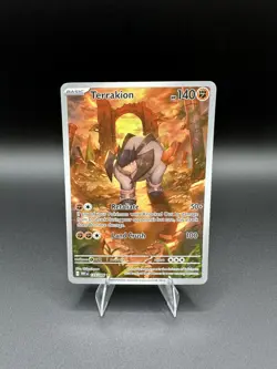 Pokemon: Terrakion Illustration Rare #135/086 SV White Flare 2025 TCG NM - Image 1