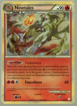 Carta Pokemon Ninetales Holo-espansione HeartGold & SoulSilver. n 7/123 del 2010 - Image 1