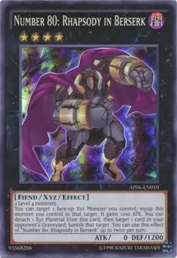 Yugioh! LP Number 80: Rhapsody in Beserk - AP06-EN010 - Super Rare - Unlimited E - Image 1