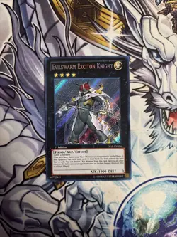 (HE) Evilswarm Exciton Knight LVAL-EN056 Yu-Gi-Oh Secret 1st Ed VLP (2) - Image 1