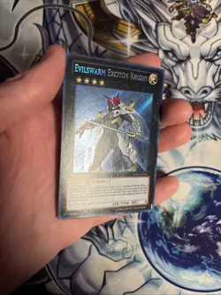 (HE) Evilswarm Exciton Knight LVAL-EN056 Yu-Gi-Oh Secret 1st Ed VLP (2) - Image 5