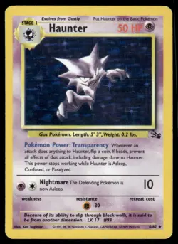 Pokemon Cards Haunter 6/62 Fossil Holo Rare *eBay Live* - Image 1