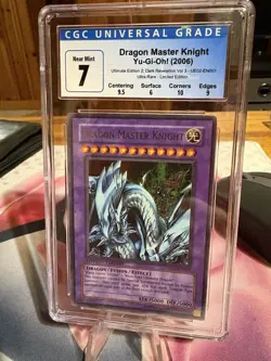 Yu-Gi-Oh! TCG Dragon Master Knight UE02-EN001 Ultra Rare Card PSA 7 - Image 1