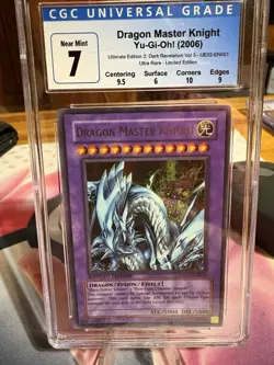 Yu-Gi-Oh! TCG Dragon Master Knight UE02-EN001 Ultra Rare Card PSA 7 - Image 2