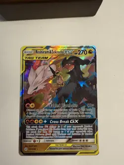 Pokemon TCG Reshiram & Zekrom GX Holo Card 157/236 Cosmic Eclipse 2019 Tag Team - Image 3