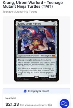 Krang, Utrom Warlord - NM - Teenage Mutant Ninja Turtles MTG - Image 3