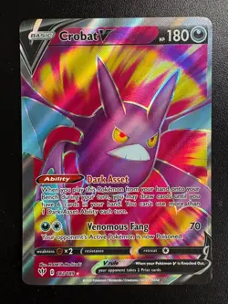 Dragonite V And Crobat V OC Miscut nm Pokemon cards - Image 1
