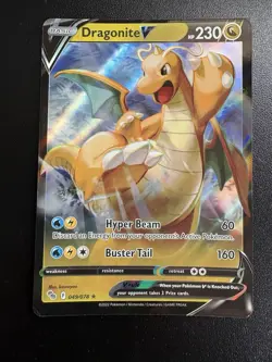 Dragonite V And Crobat V OC Miscut nm Pokemon cards - Image 3