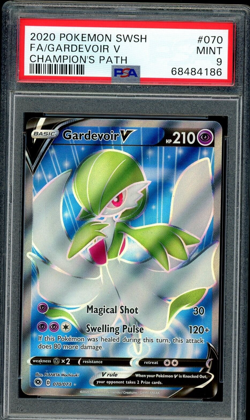 PSA 9 MINT Gardevoir V 070/073 (Champion's Path) Full Art Pokemon Card - Image 1