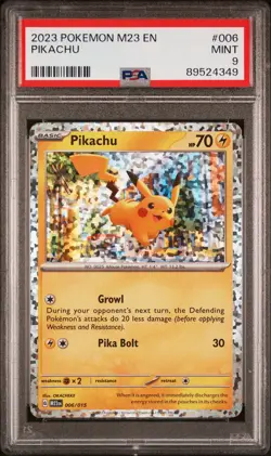 PSA 9 MINT - Pikachu 006/015 (McDonalds) Holo Promo Pokemon Card - Image 1